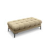 BANK Mamaia aus Samt beige 2 Sitzplätze - Beige, Textil (133/41/62cm) - Micadoni