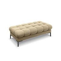 BANK Mamaia aus Samt beige 2 Sitzplätze - Beige, Textil (133/41/62cm) - Micadoni