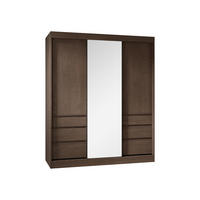 SCHWEBETÜRENSCHRANK Haiti 180 mit Spiegel - Braun, Holzwerkstoff (180/216/65cm) - MIRJAN24