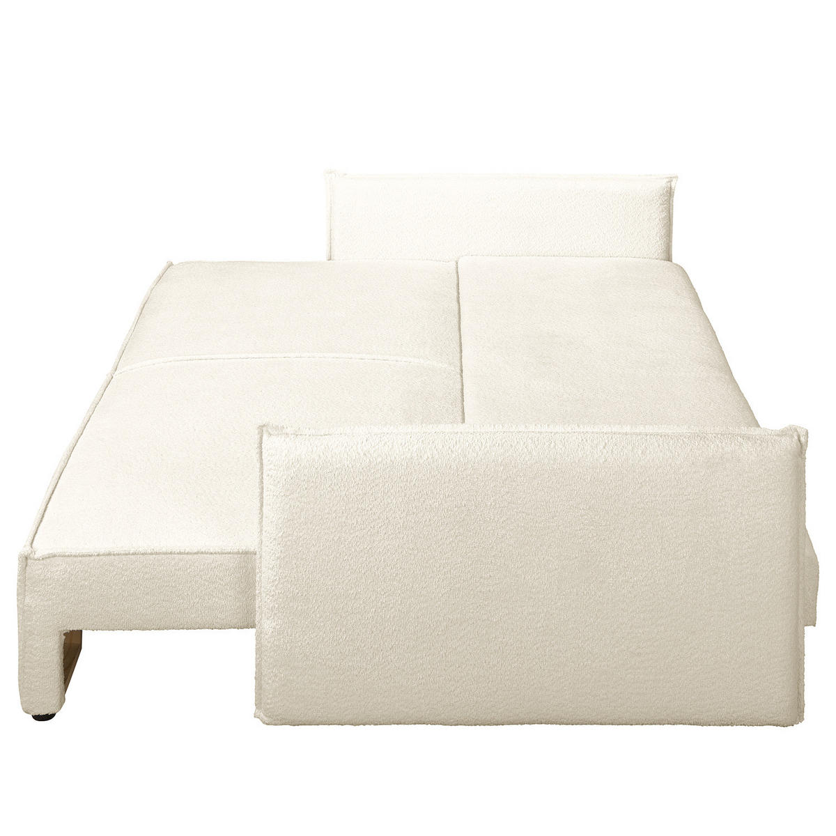 SCHLAFSOFA - Schwarz/Weiß, Kunststoff/Textil (221/70/105cm) - home24