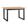 ESSTISCH Ikon 3 - Schwarz/Sonoma Eiche, Holz/Metall (80/140/78cm) - Leaf Design
