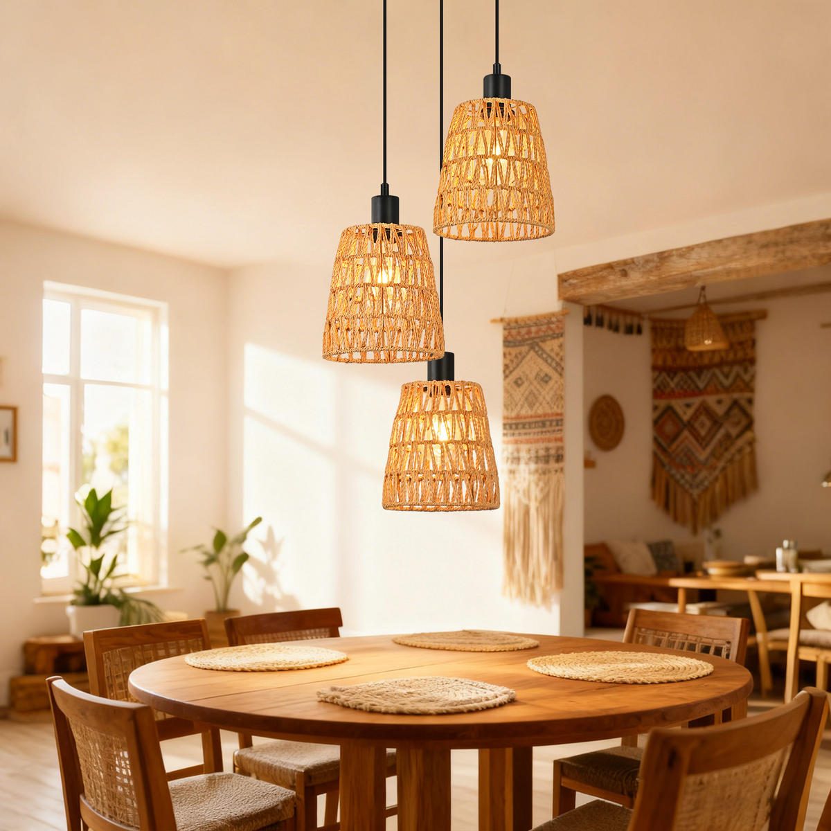 PENDELLEUCHTE Viola 25/25/120 cm - Braun, Metall (25/25/120cm) - ZMH