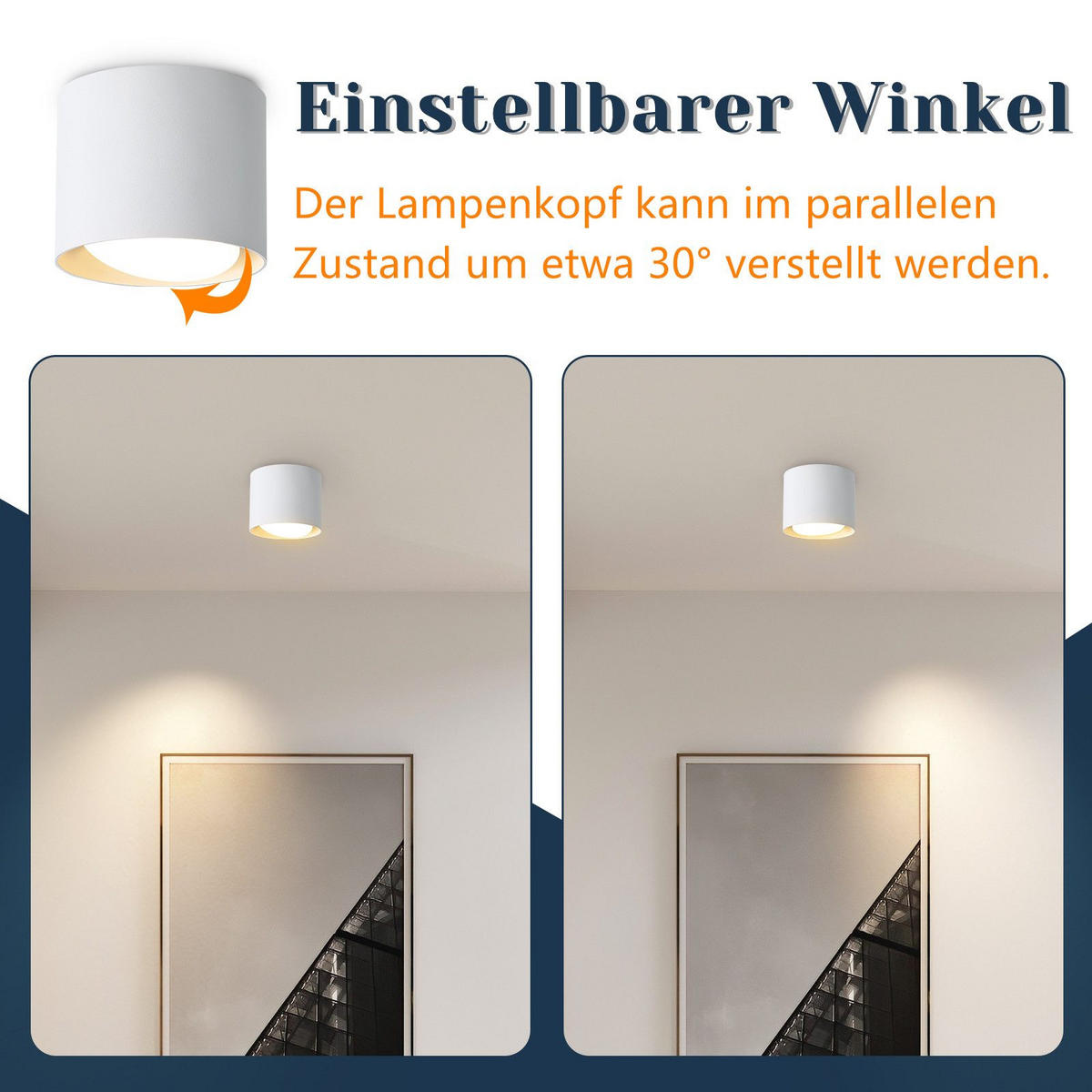 AUFBAULEUCHTE Adele II 10/10/8cm - Weiß, Metall (10/10/8cm) - Nettlife