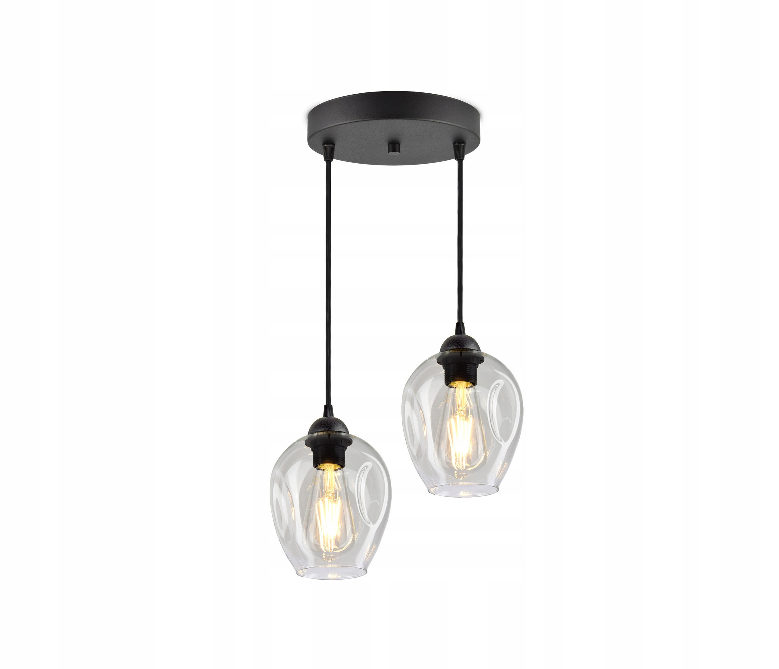 PENDELLEUCHTE Hegel - Transparent/Schwarz, Glas/Metall (30/30/80cm) - kiki design