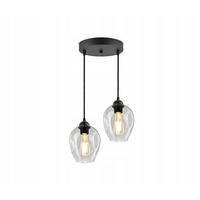 PENDELLEUCHTE Hegel - Transparent/Schwarz, Glas/Metall (30/30/80cm) - kiki design