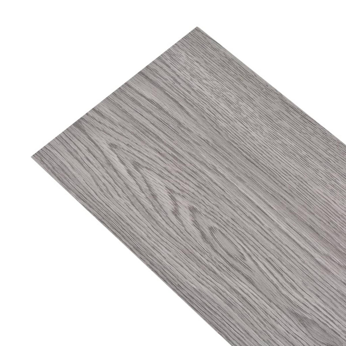 VINYLBODEN PVC-Dielen selbstklebend Dunkelgrau 2,51 m² - Dunkelgrau, Kunststoff (91.5/15.2/1.3cm) - DELUKE