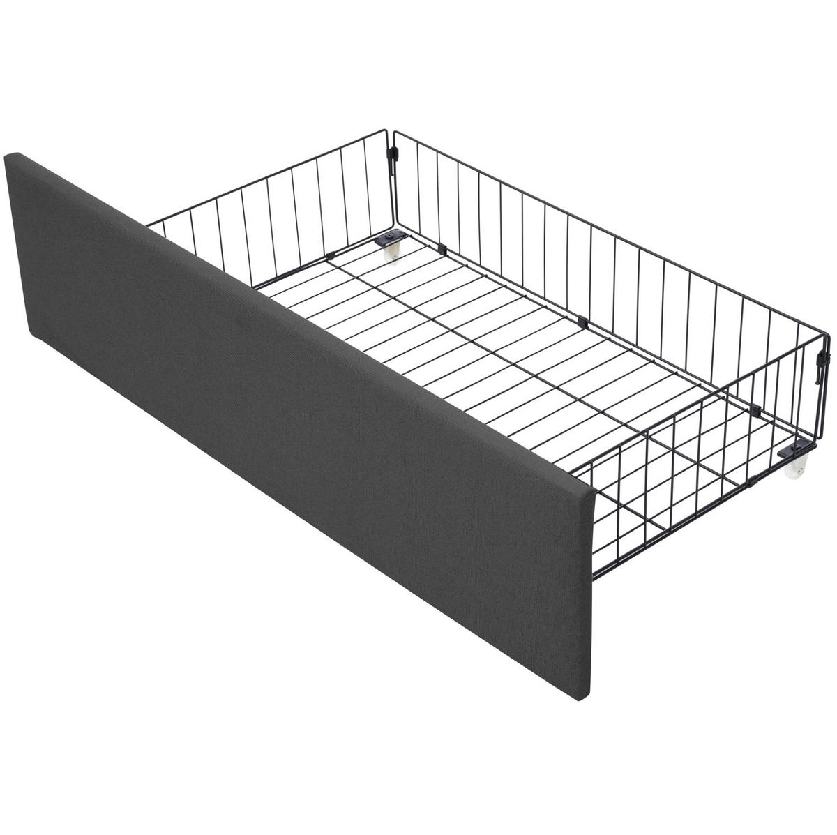 POLSTERBETT 140/200 cm Grau aus Holz mit LED-Beleuchtung - Grau, Holz (140/200cm) - OKMYHOME