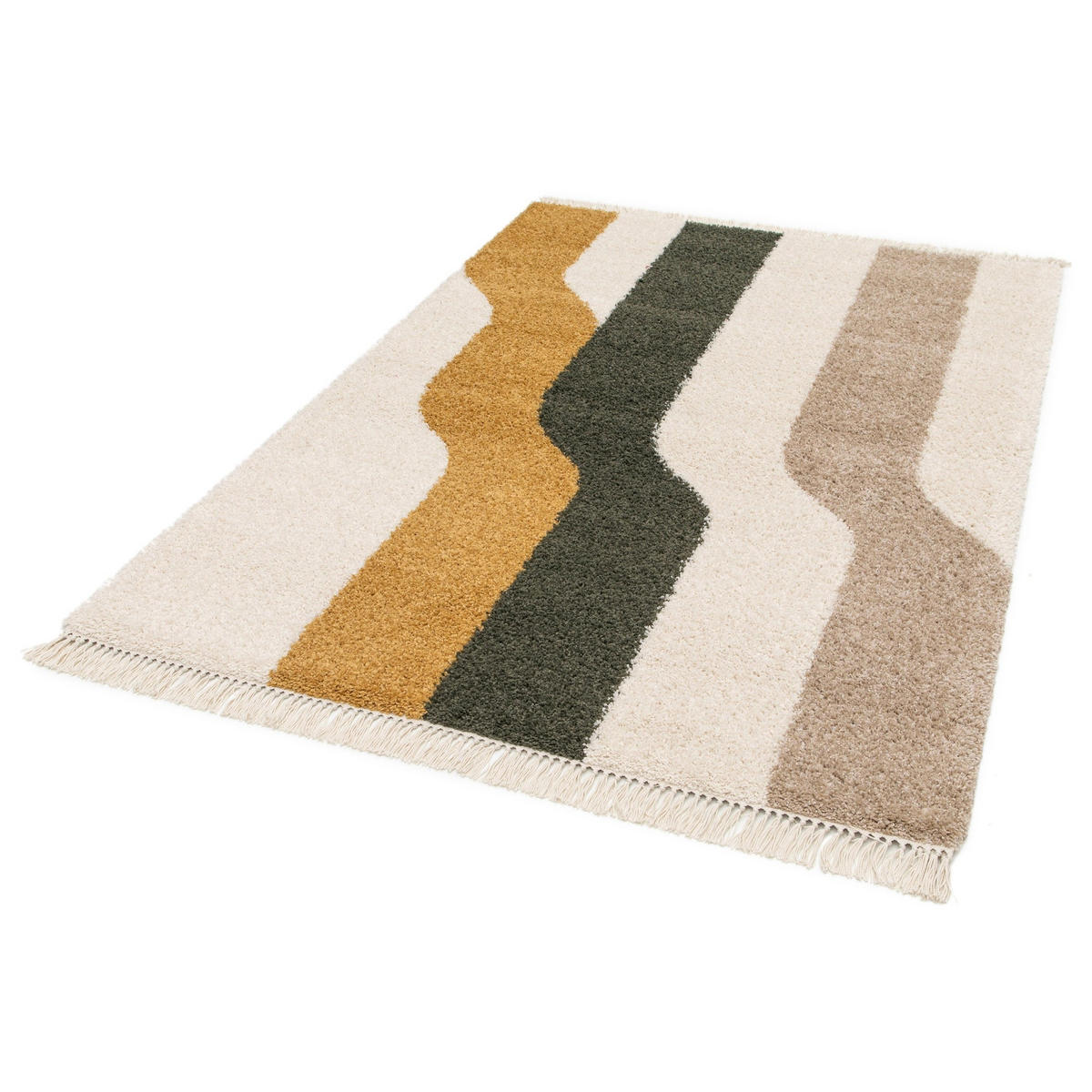 TEPPICH, dick und mit Fransen mehrfarbig - Multicolor, Textil (160/230cm) - AFK Living