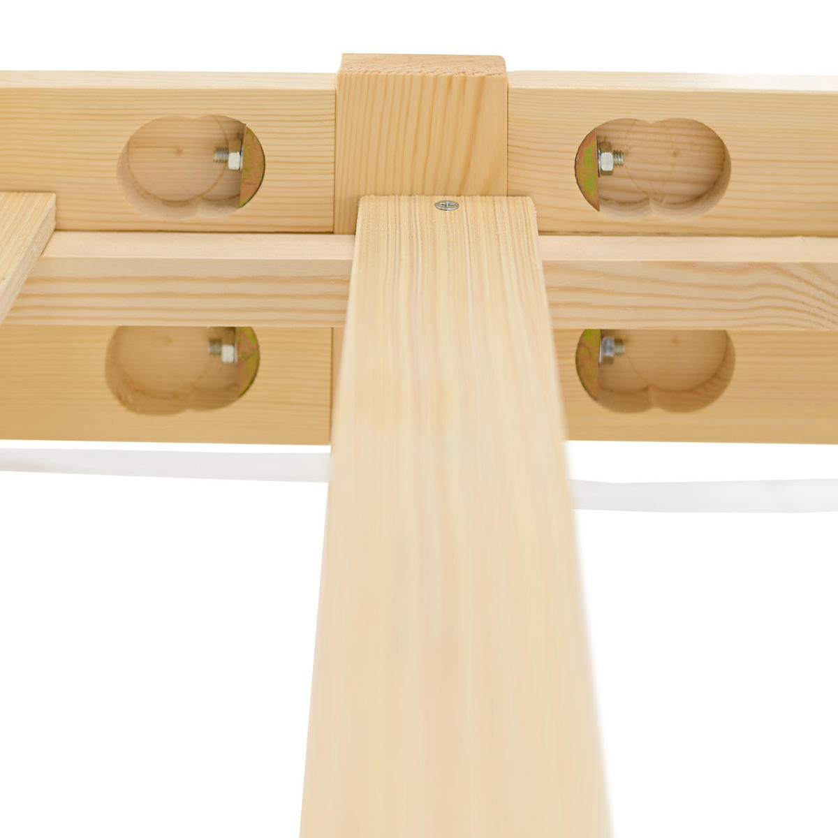 HOLZBETT Natur 120/200 cm Doppelbett mit Lattenrost - Naturfarben, Holz (120/200cm) - Homestyle4u