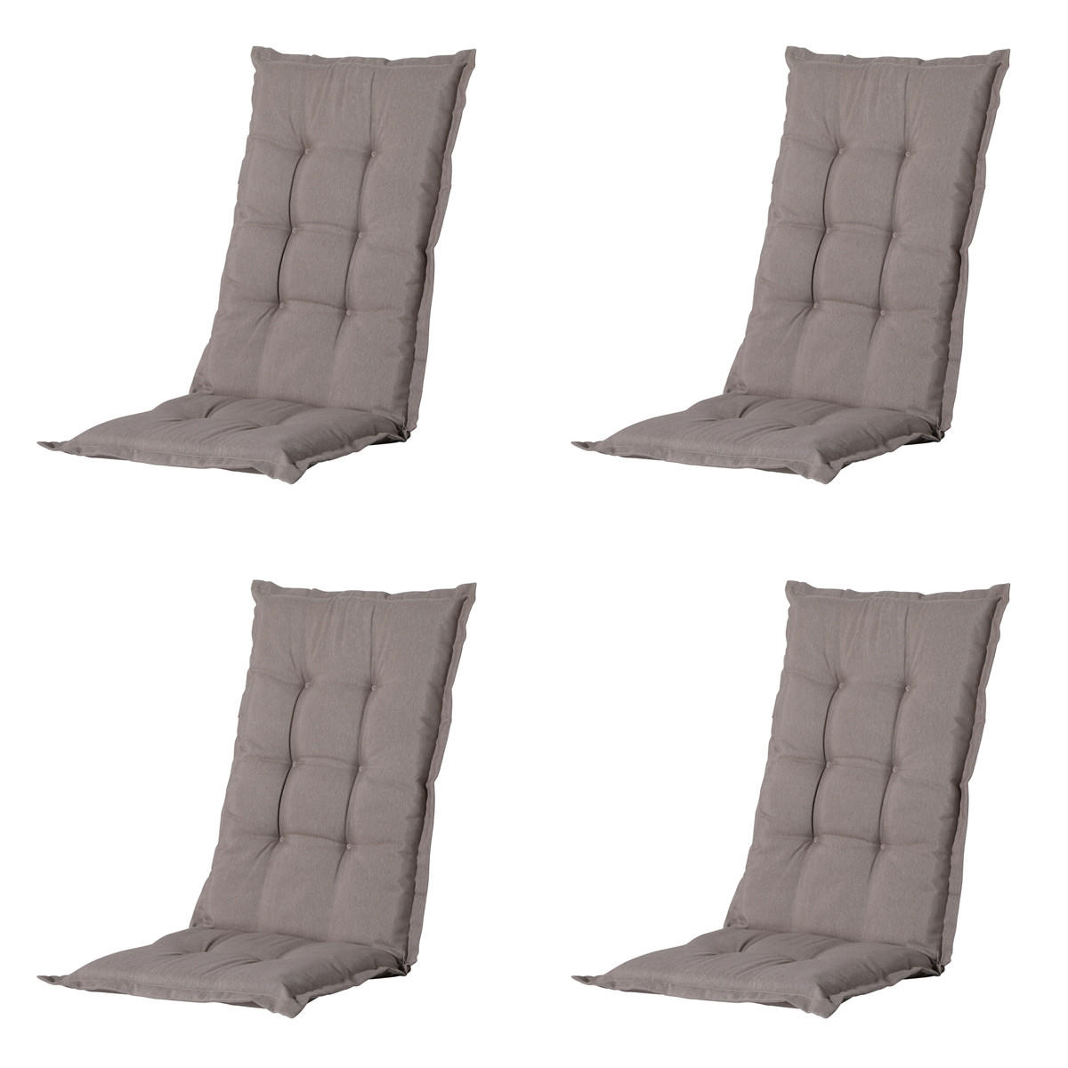 GARTENSTUHLKISSEN Panama 123/50 cm 4er-Set - Taupe, Textil (50/7/123cm) - Madison