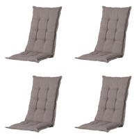 GARTENSTUHLKISSEN Panama 123/50 cm 4er-Set - Taupe, Textil (50/7/123cm) - Madison