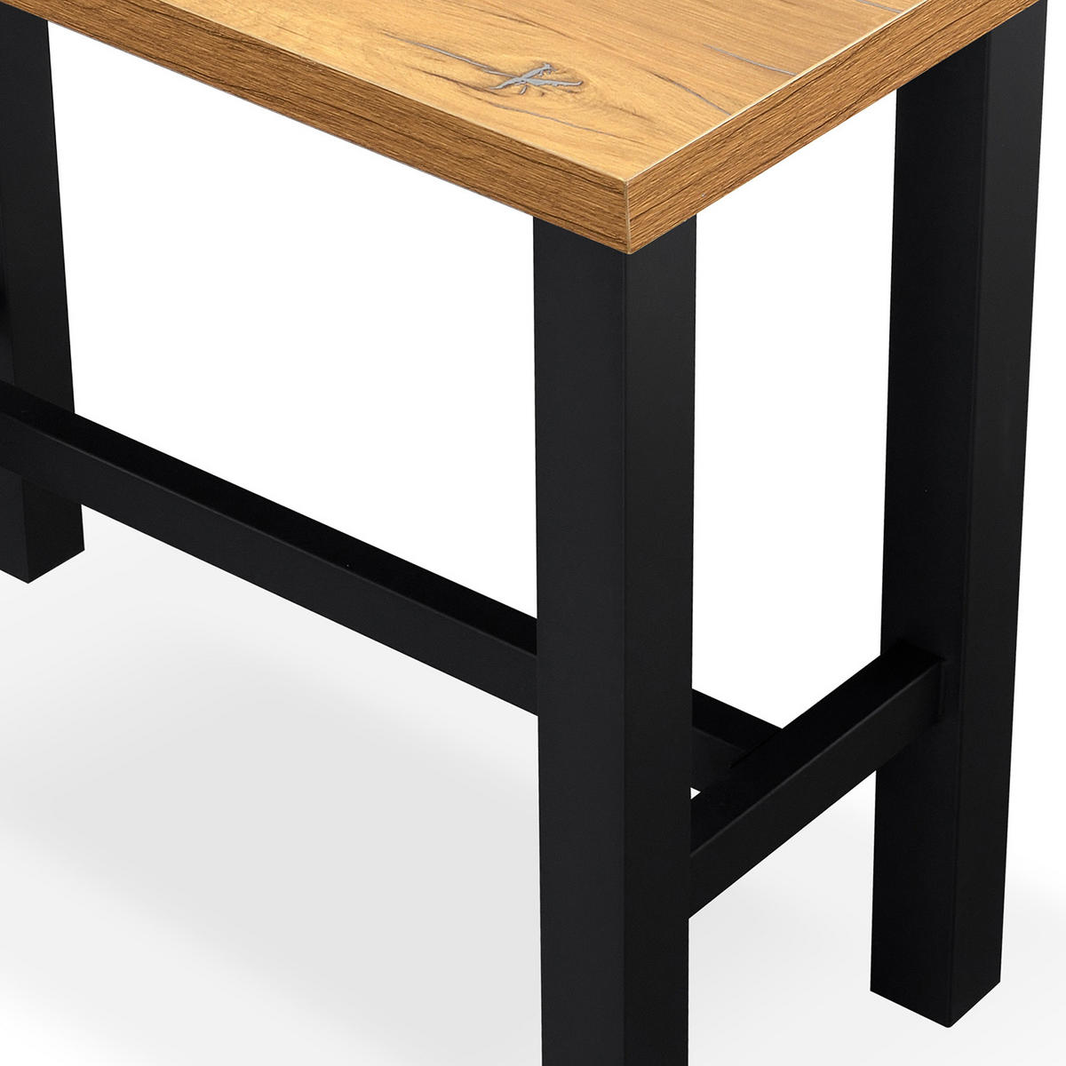 BARTISCH LOTTE 120/60/105 cm - Hellbraun/Alteiche, Holzwerkstoff/Metall (60/120/105cm) - DUBI Möbel