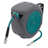 DRUCKLUFTSCHLAUCHTROMMEL 10m+1m - Grau, Kunststoff (14/26/39cm) - ECD-Germany