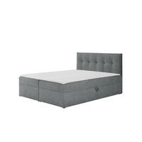 BOXBETT Toronto 160x200 Bonell-Matratze H3 und Topper - Dunkelgrau/Silberfarben, Holz/Holzwerkstoff (160/200cm) - Ravio
