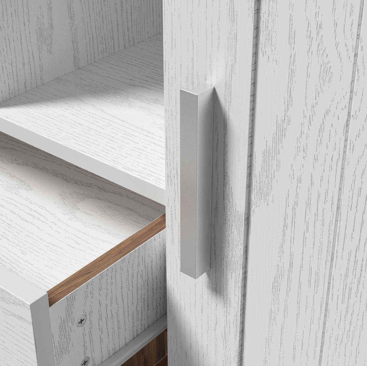 SIDEBOARD 140/40/79.5 cm Weiß/Braun aus Spanplatte mit Soft-Close-Scharnieren - Braun, Holzwerkstoff (40/79.5/140cm) - OKMYHOME