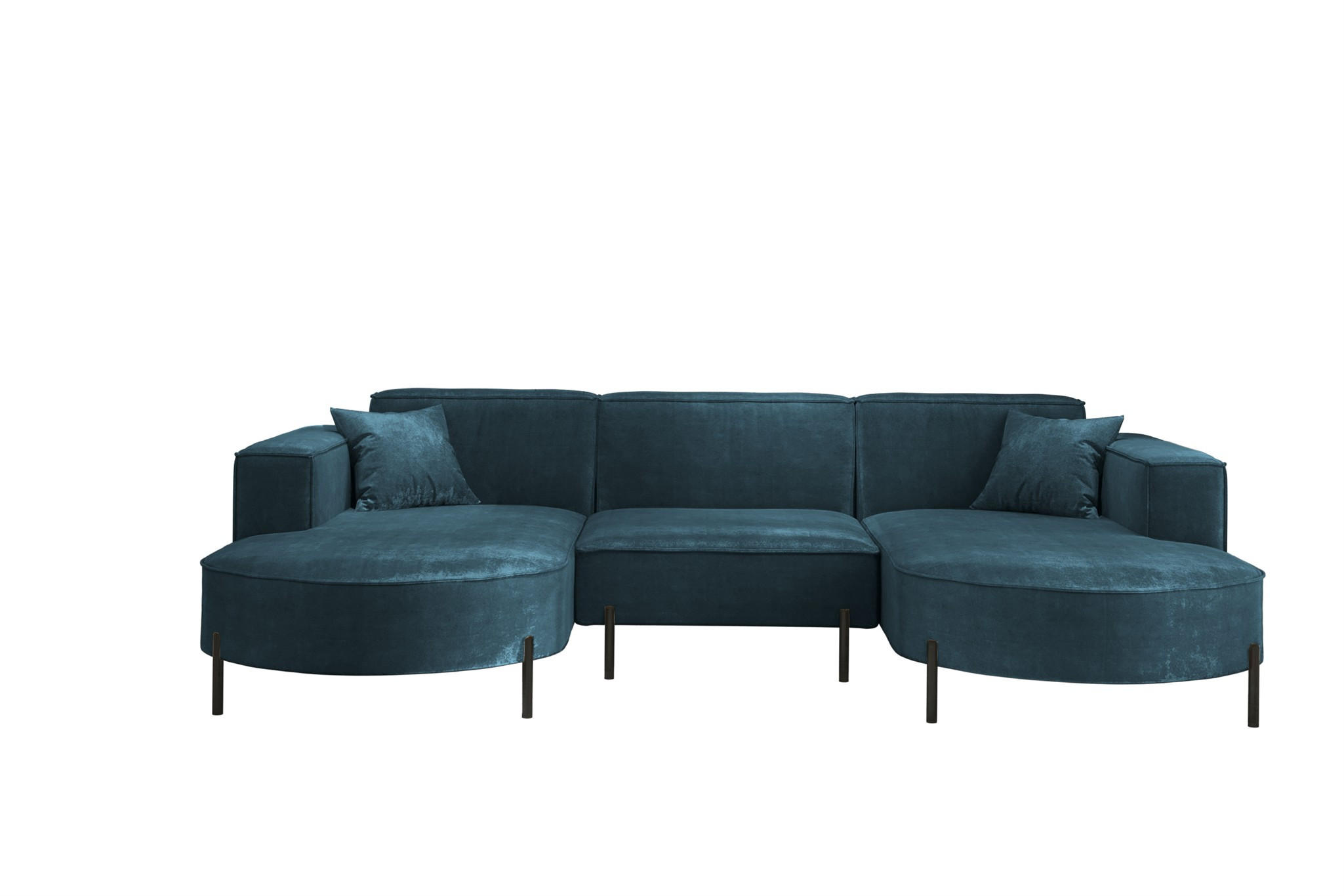 Fun Möbel Wohnlandschaft Blau 299x80x165 cm