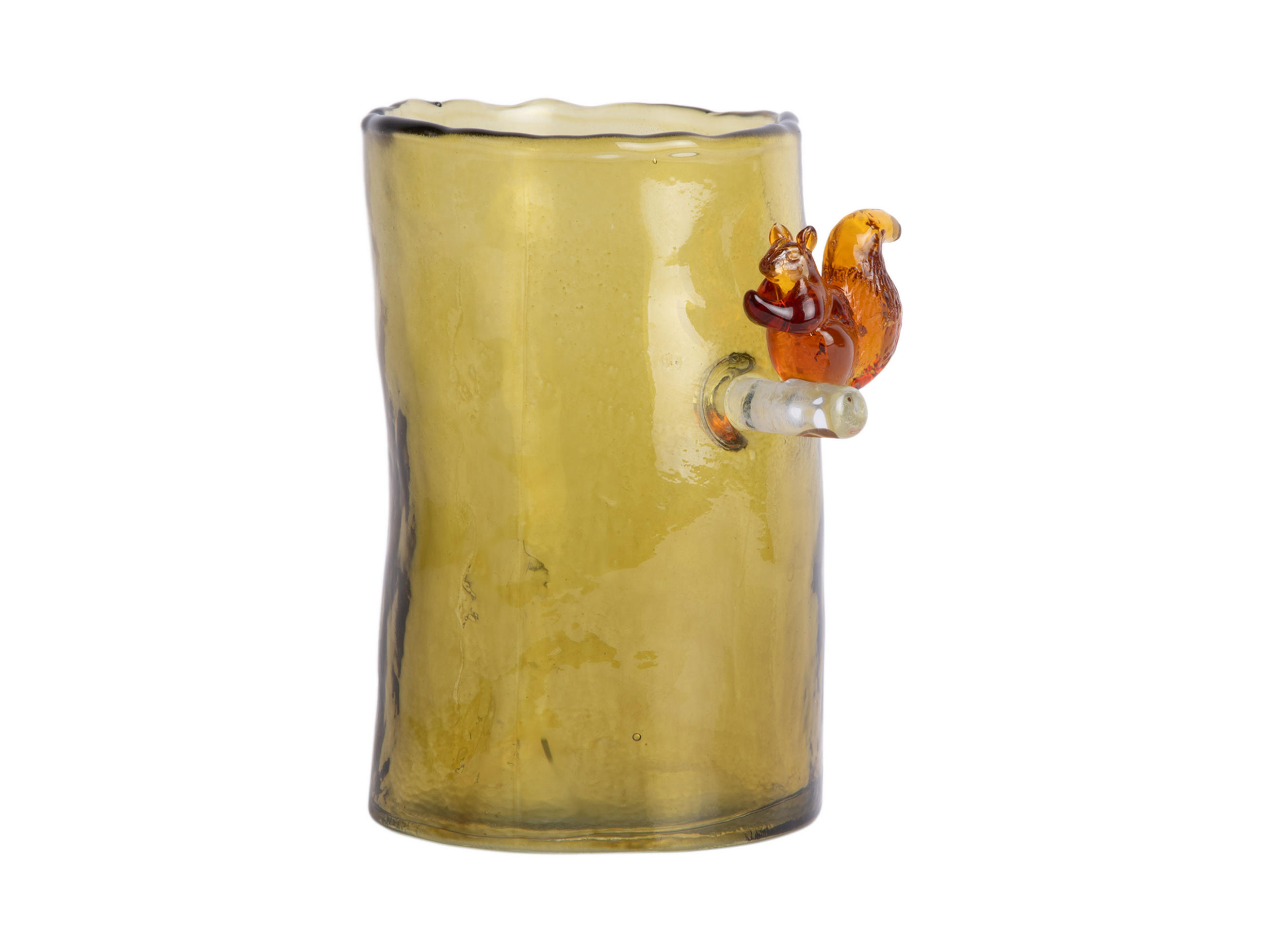 VASE Squirrel On Branch Small - Grün - 15 cm - Grün, Glas (9.5/15cm) - Present Time