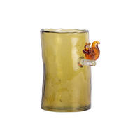 VASE Squirrel On Branch Small - Grün - 15 cm - Grün, Glas (9.5/15cm) - Present Time
