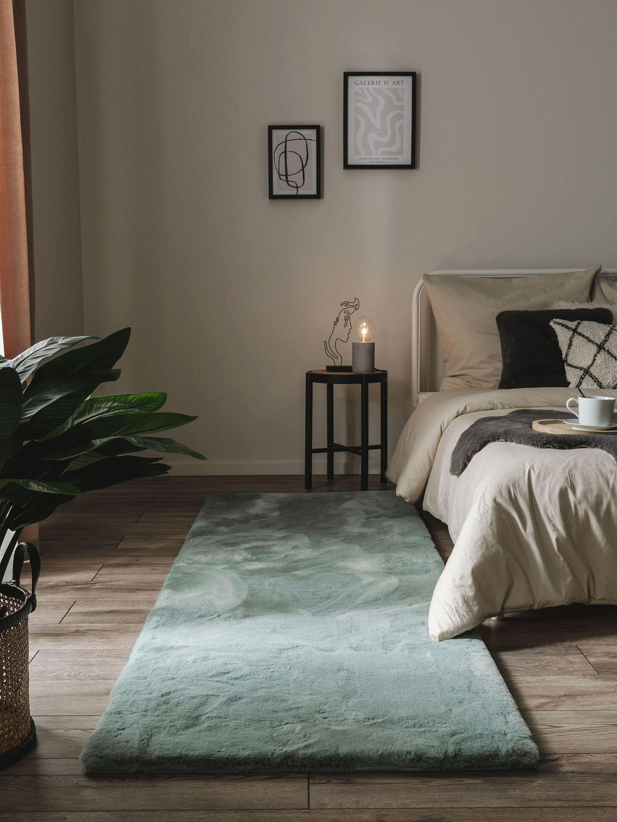 KUNSTFELL-TEPPICH Dave Mint 80x240 cm - Mintgrün, Textil (80/240cm) - benuta Nest