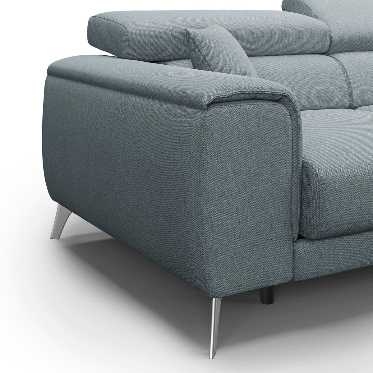 ECKSOFA LINKS Fusion - Hellblau, Textil (260/102cm) - Divani.store