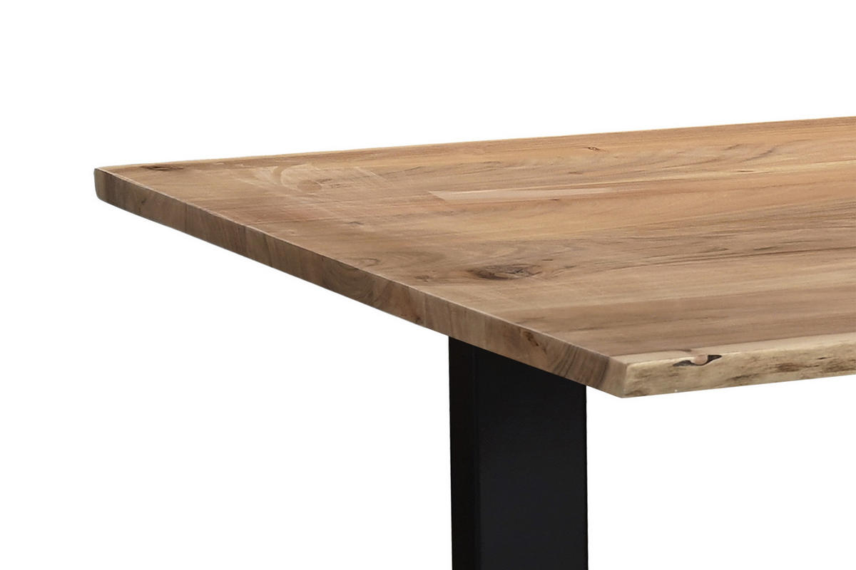 MELBOURNE - Beige/Schwarz, Holz/Metall (100/240/77cm) - SAM