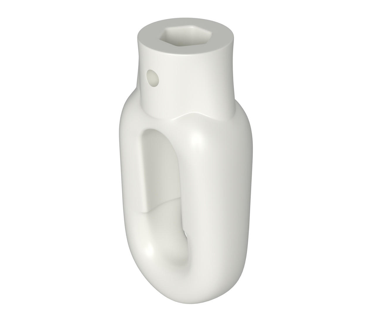 MARKISENÖSE Oval 10 mm Ral 9016 für Fleischerhaken - Weiß, Kunststoff (1/6.5/6.5cm) - BAUHELD