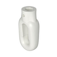 MARKISENÖSE Oval 10 mm Ral 9016 für Fleischerhaken - Weiß, Kunststoff (1/6.5/6.5cm) - BAUHELD