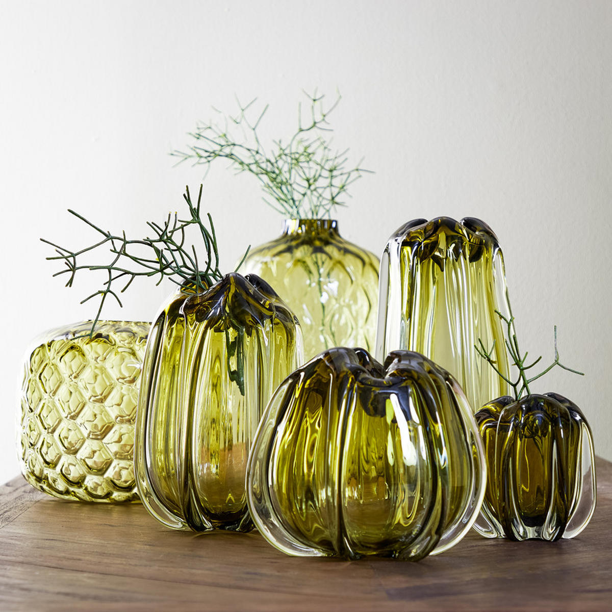 VASE Murela Grün Ø24,5/22 cm - Grün, Glas (24.5/22cm) - Light & Living