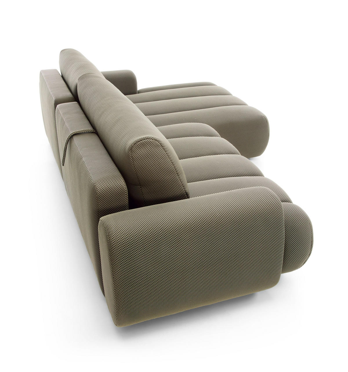 ECKSOFA SITO Braun Jersey mit Schlaffunktion - Braun, Holz (272/168cm) - MASSENO