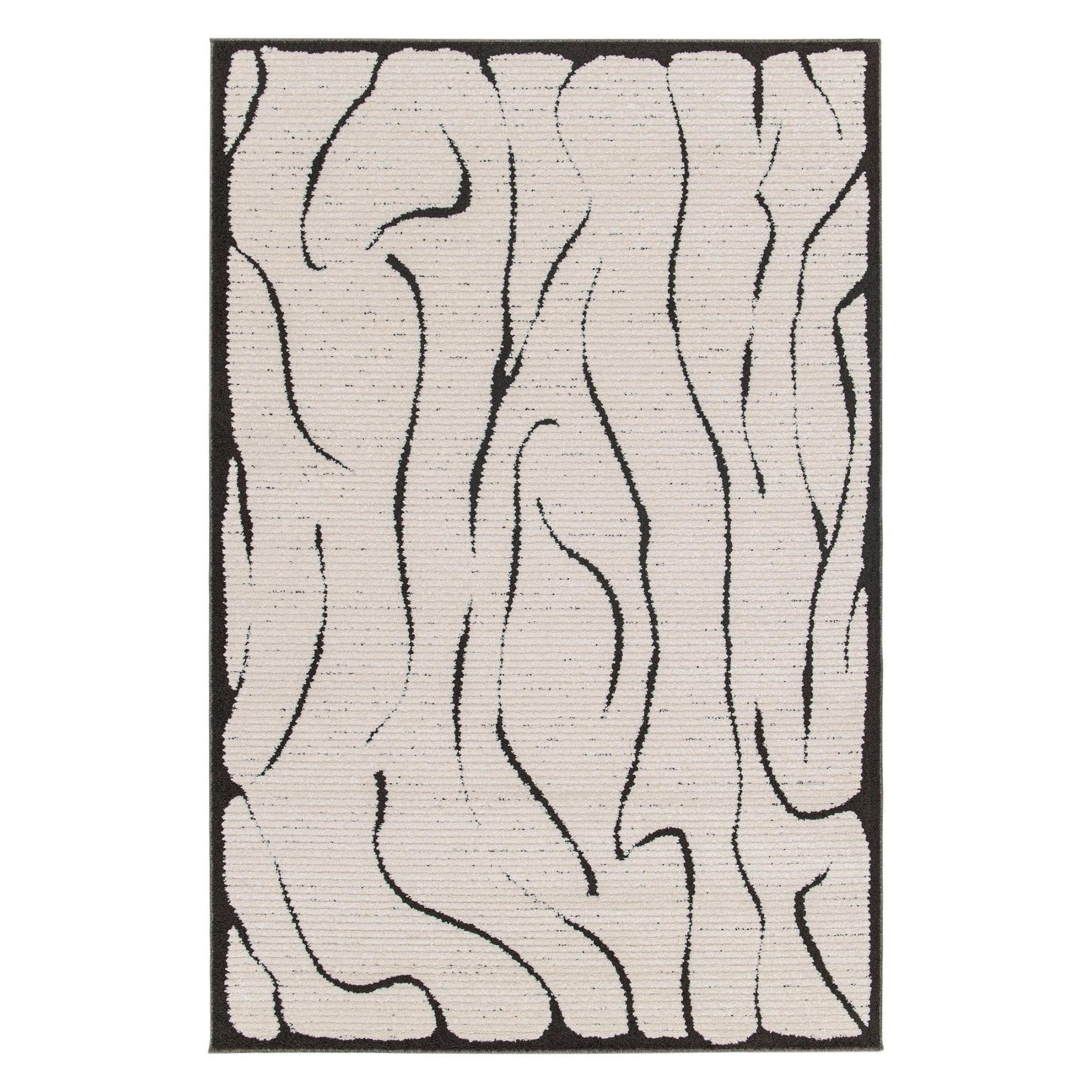 TEPPICH ultrafein mit Skulptureffekt schwarz - Schwarz, Textil (160/230cm) - AFK Living