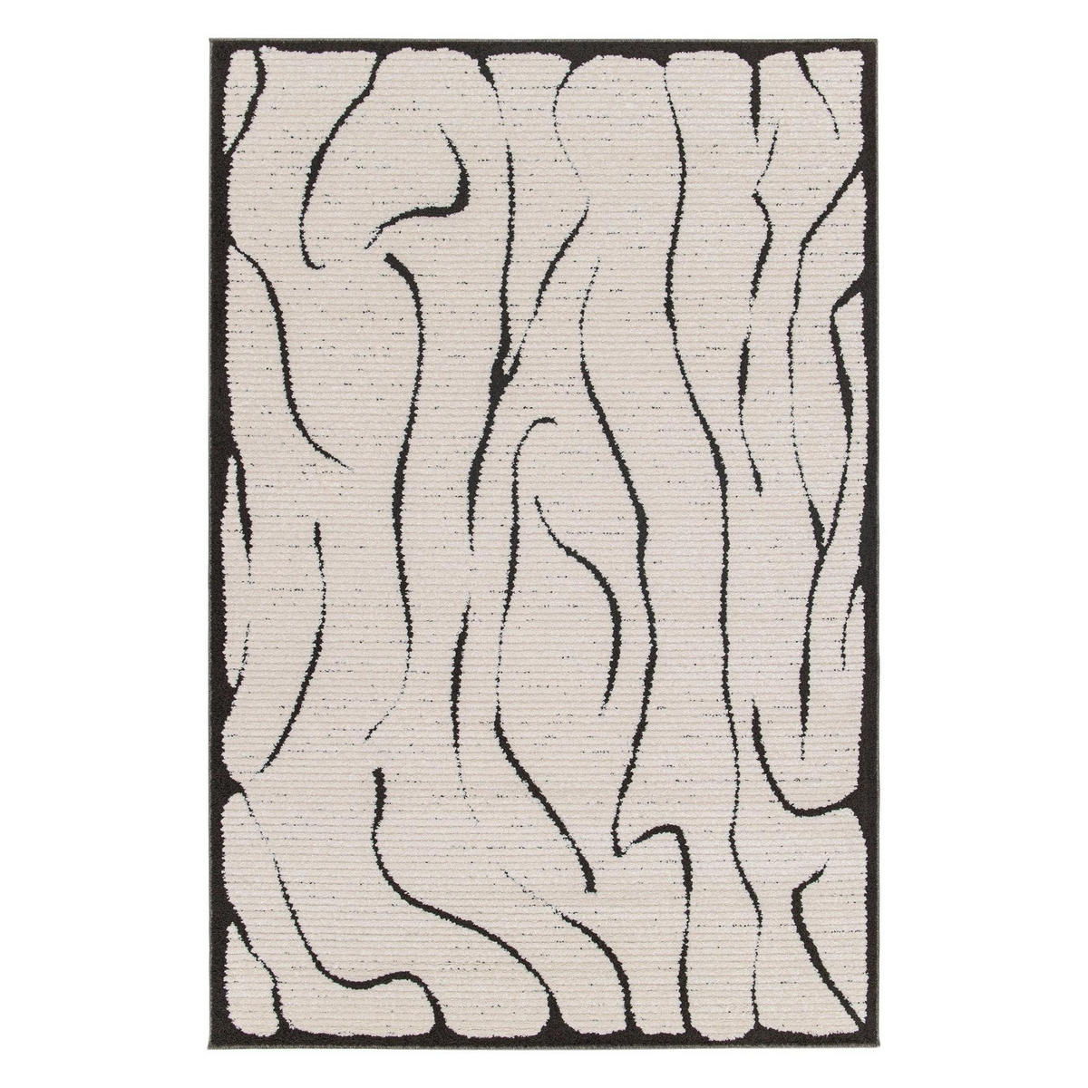 TEPPICH ultrafein mit Skulptureffekt schwarz - Schwarz, Textil (200/290cm) - AFK Living