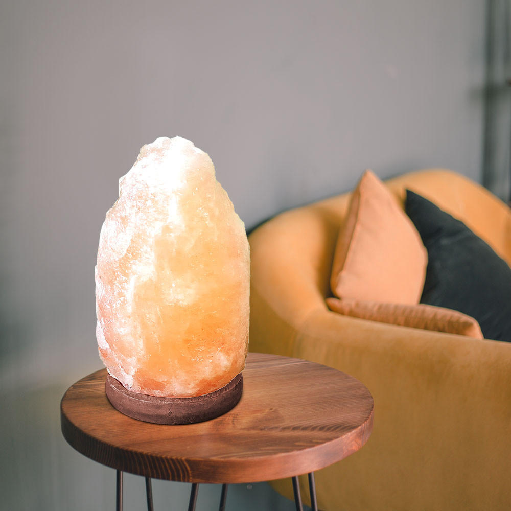 LED TISCHLEUCHTE Stone Braun - Braun, Holz (8.8/8.8/11.4cm) - Globo Lighting