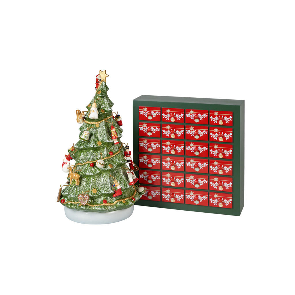 ADVENTSKALENDER MIT 3D BAUM Christmas Toy's Memory bunt 25 x 32 x 40 - Multicolor, Keramik (32/43/25cm) - Villeroy & Boch