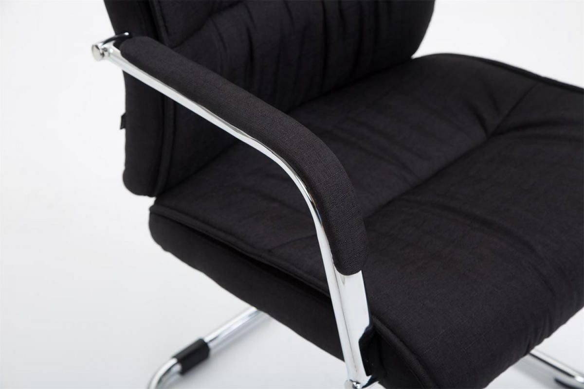 SCHWINGSTUHL Stoff schwarz - Chromfarben/Schwarz, Textil/Metall (58/100/66cm) - CLP