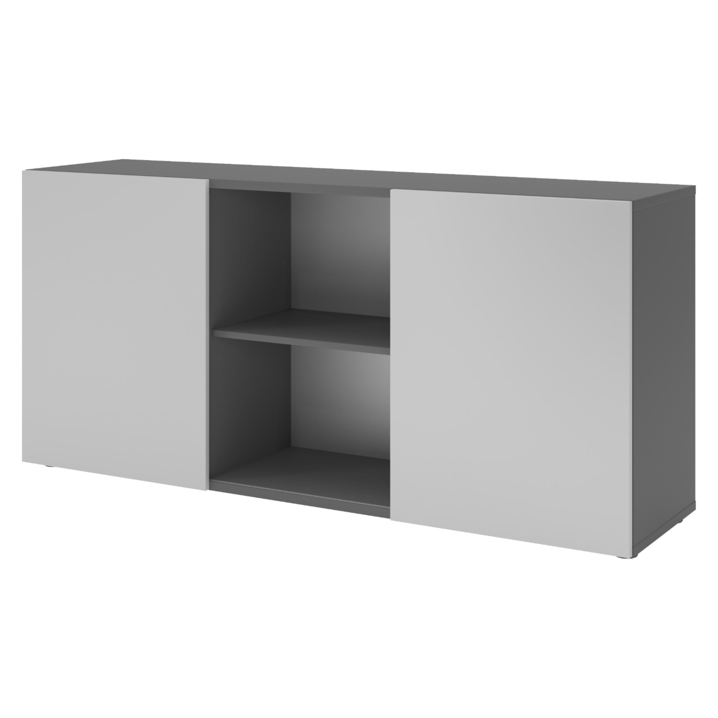 bümö Sideboard Graphit, Grau 160x74.8x42 cm