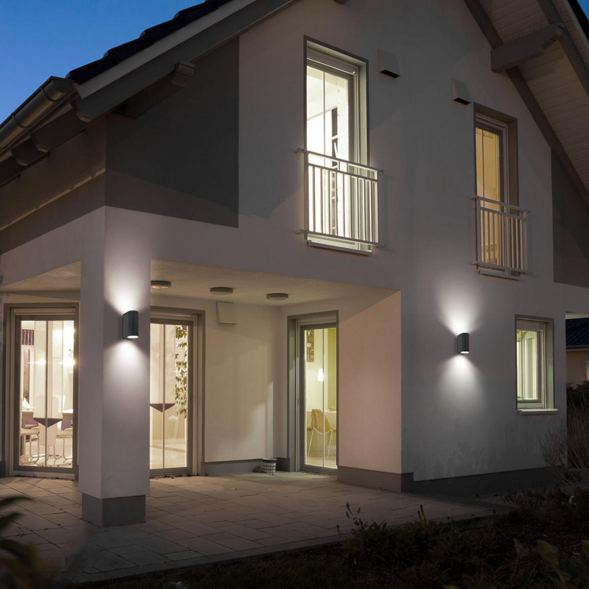 LED AUSSEN-WANDLEUCHTE Alu Druckguss Schwarz - Schwarz, Metall (6.5/14.5/9.5cm)