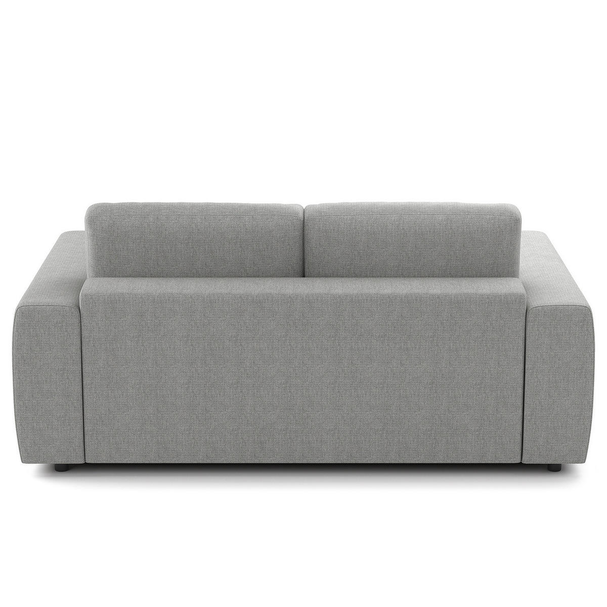 2-SITZER SOFA - Hellgrau/Schwarz, Kunststoff/Textil (182/80/117cm) - home24