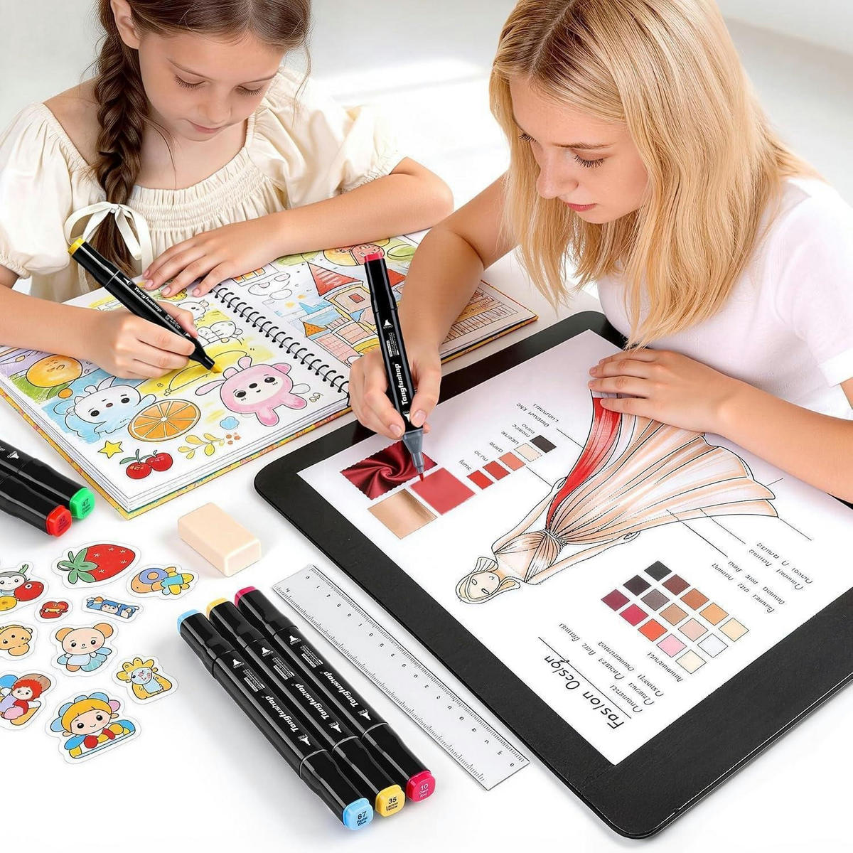 ALKOHOL Marker Set 80-teiliges Set mit Chisel & Feinspitze - Multicolor, Kunststoff (15/9/16cm)