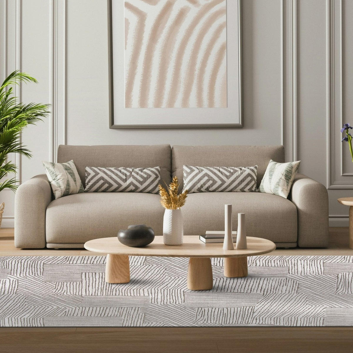 TEPPICH für Innen und Außen aus recycelten Fasern grau - Grau, Textil (160/230cm) - AFK Living