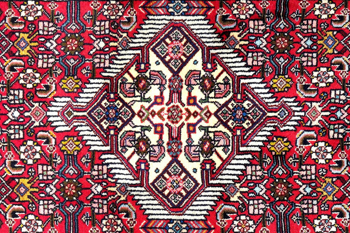 LÄUFER Orient handgeknüpft Assadabad Rot 201/77 cm Schurwolle - Rot, Textil (77/201cm) - Looma
