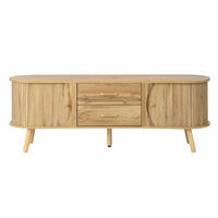 TV-LOWBOARD holzoptik & erbsenform - Naturfarben, Holzwerkstoff (160/55/36.5cm) - Urban Meuble