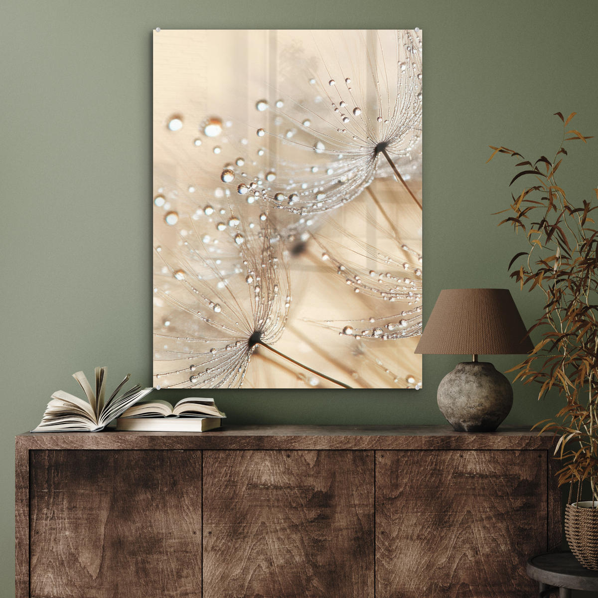 OBRAZ NA AKRYLOVOM SKLE Púpava - Abstraktné - Príroda - Béžová 60x80 cm - hnedá, sklo (60/80cm) - MuchoWow