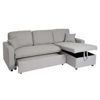 ECKSOFA MIT BETTKASTEN Hellgrau - Hellgrau, Textil (228/151cm) - MCW