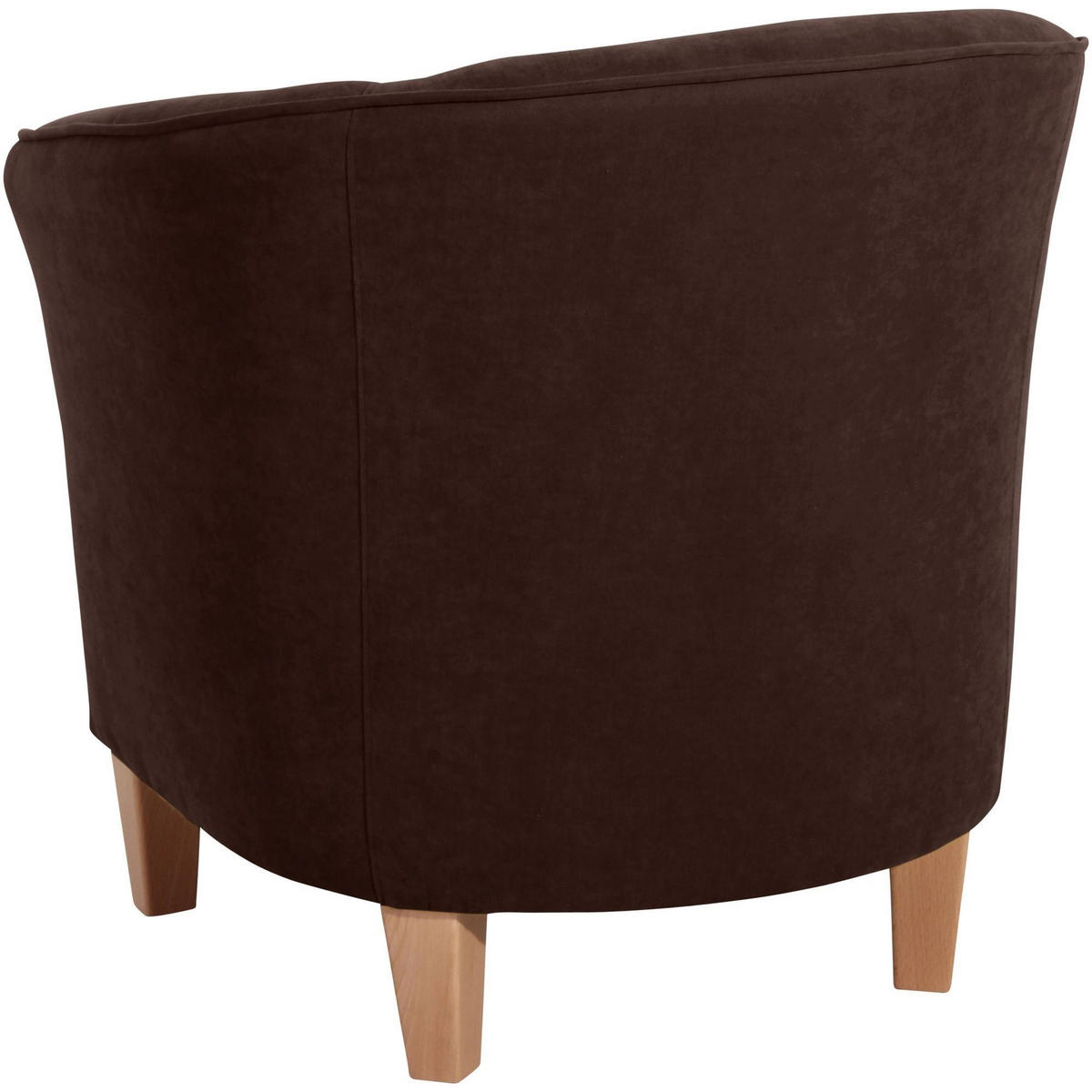 SESSEL Karine Bezug Veloursstoff Buche natur / braun - Braun, Kunststoff (70/74/70cm) - 58aufmkessel