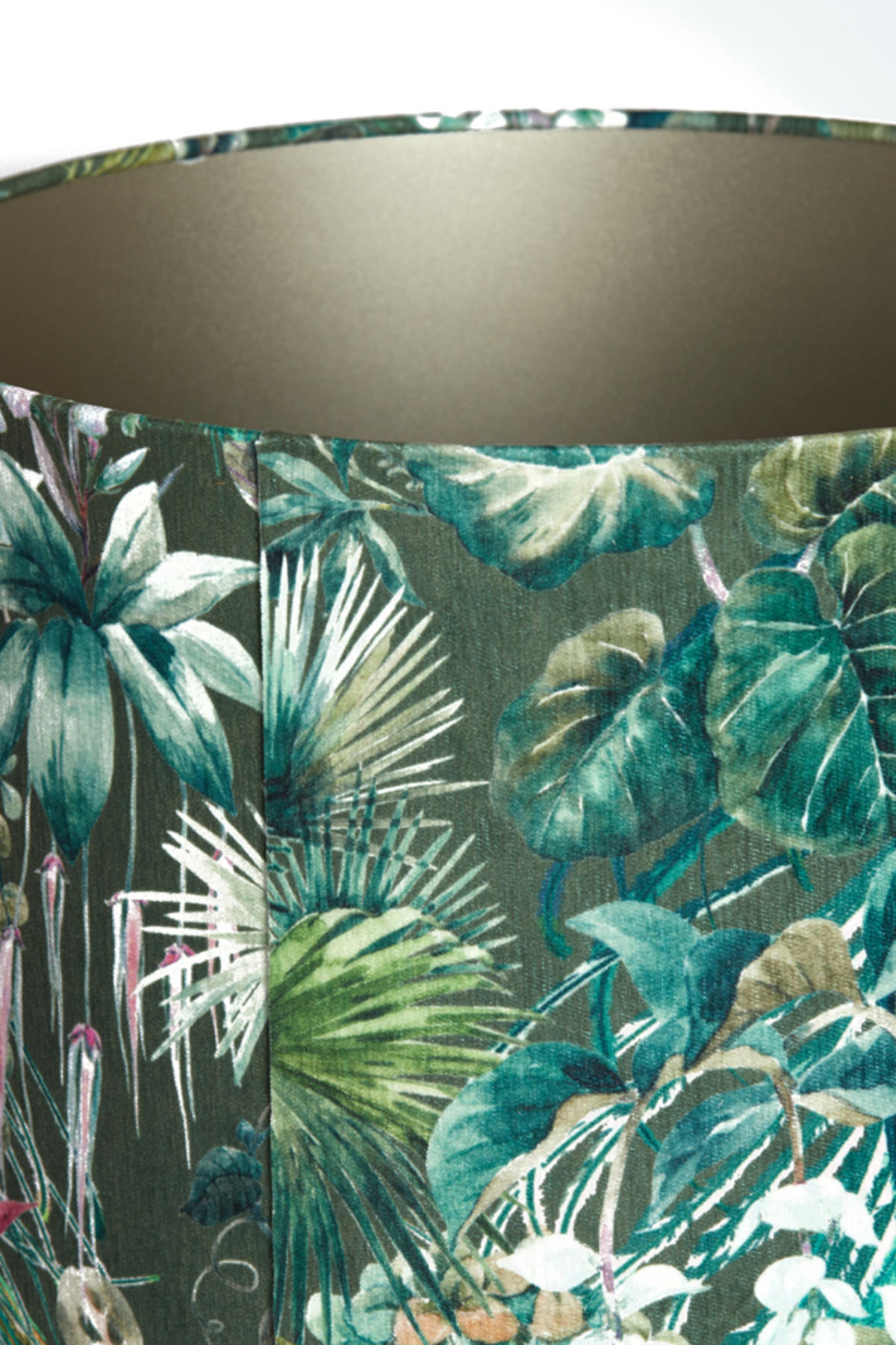 LAMPENSCHIRM Xenia flora Grün Ø25/18 cm - Grün, Textil (25/25/18cm) - Light & Living