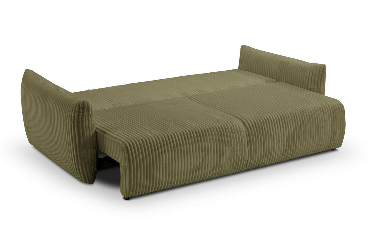 SOFA Hallora - Olive (Tilia 37) - Olivgrün, Holzwerkstoff (240/88/108cm) - Möblo