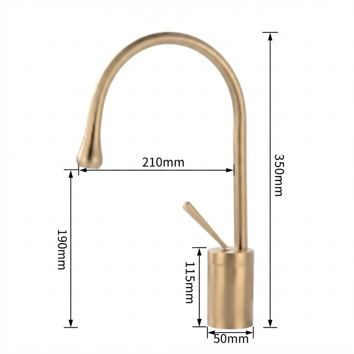 BADEZIMMERARMATUR, 35 x21 cm, gold - Goldfarben, Metall (49/7/26cm) - Vallsero