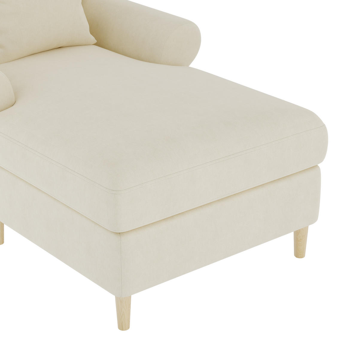 SESSEL mit Liegefunktion 133 x 87 x 90 cm Samt Beige - Beige, Holz (87/90/133cm) - Meubliv