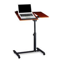 LAPTOPTISCH Rot höhenverstellbar 60x40 cm - Multicolor, Holzwerkstoff/Metall (40/60/95cm) - Relaxdays