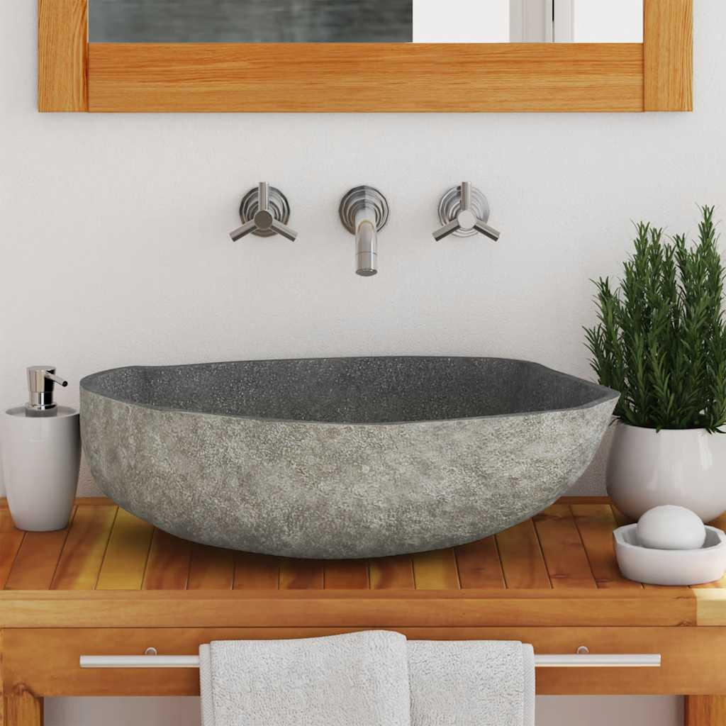 WASCHBECKEN Lauinger 53/41/15 cm - Taupe, Stein (53/15/41cm) - Nettlife